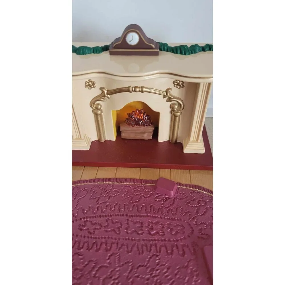 Hallmark Ornament Christmas- The Bearingers  Flickering Light Fireplace 1993
